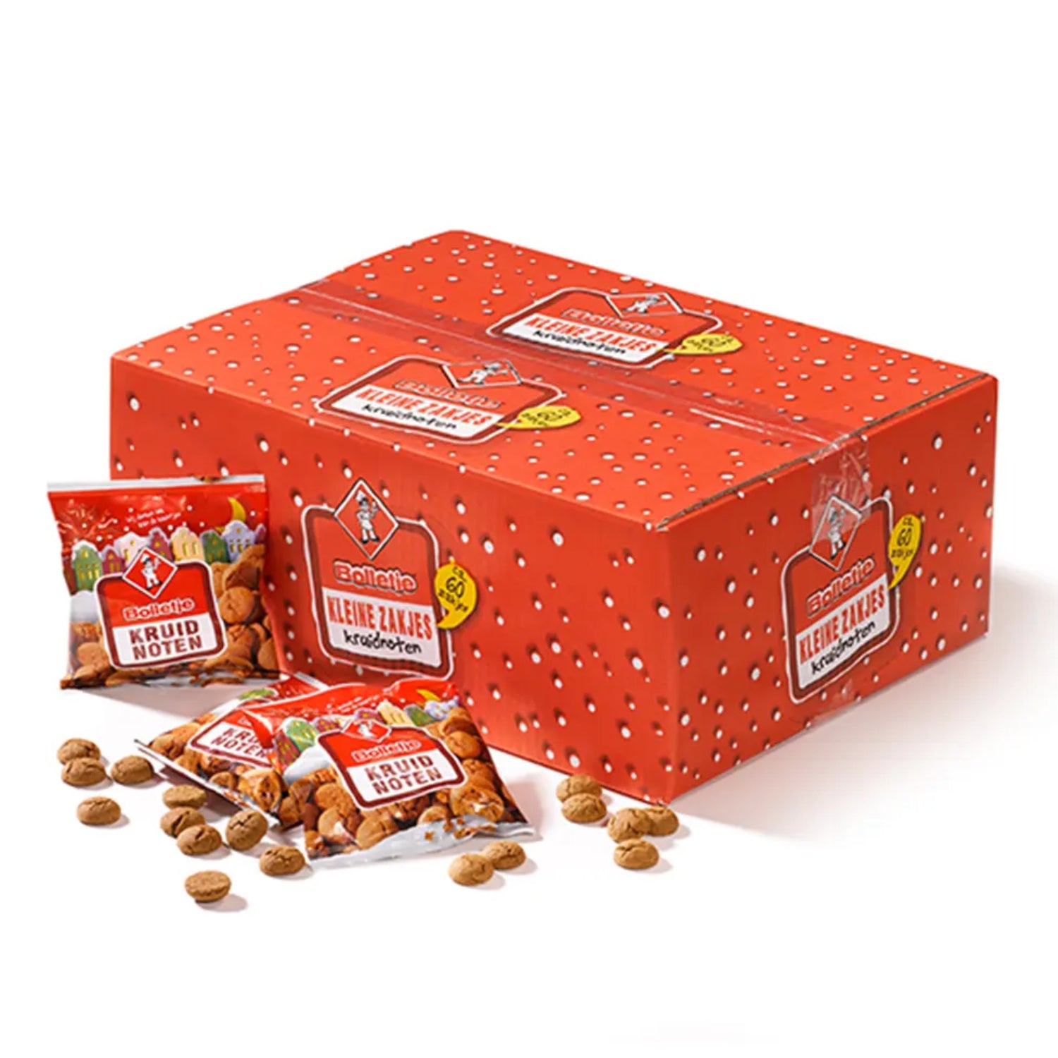 Bolletje Kruidnoten Uitdeelzakjes (60x50 Gram) - online bestellen bij Mijn Snoepgoed!