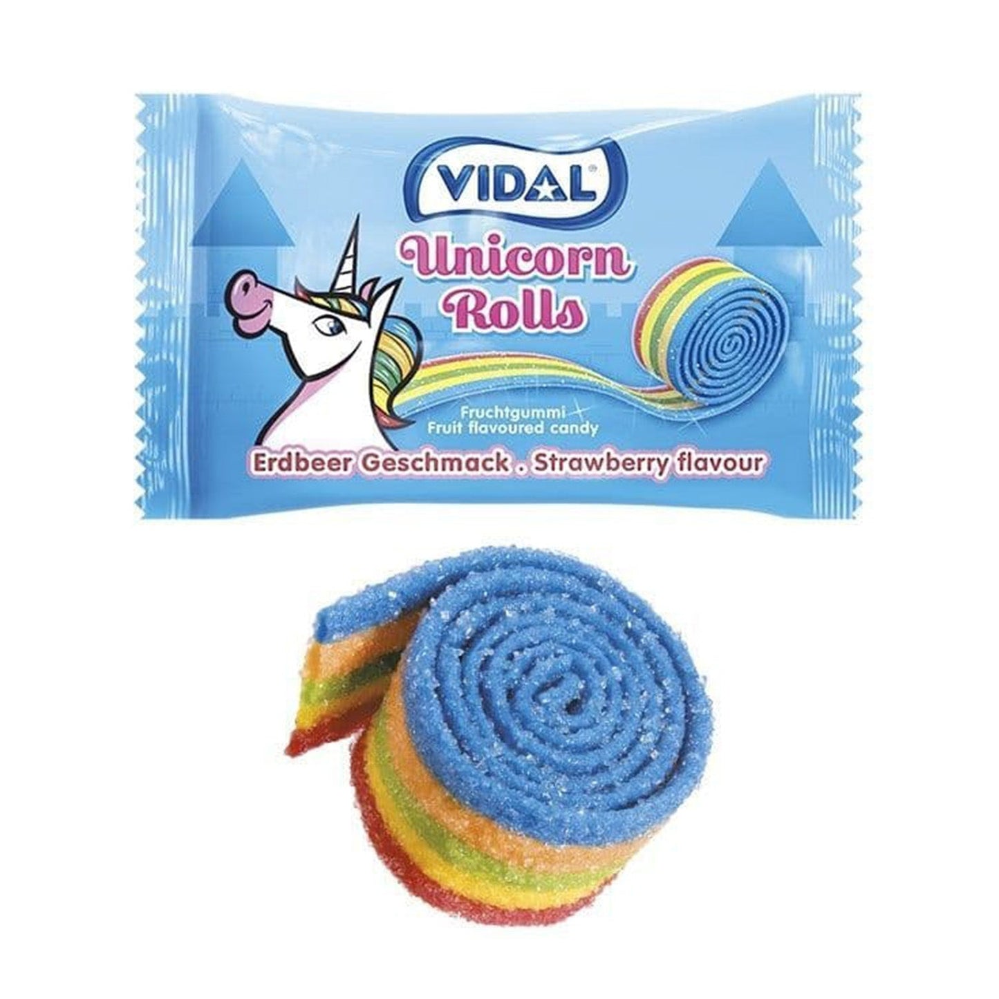 Vidal Unicorn Rolls (19 Gram) - van Vidal - Nu voor maar €0.39 bij Mijn Snoepgoed
