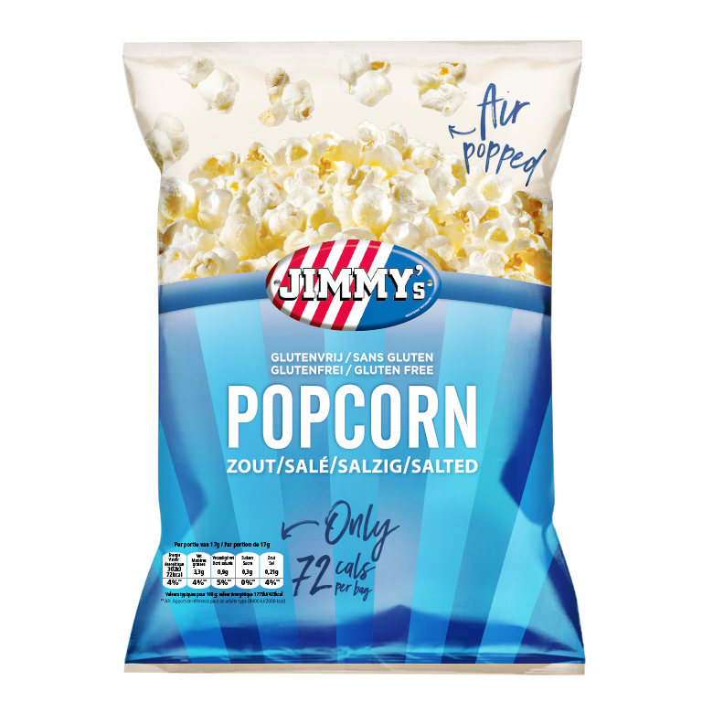 JIMMY's Popcorn Zout Mini Bag (21x27 Gram) - van Jimmy's - Nu voor maar €11.95 bij Mijn Snoepgoed
