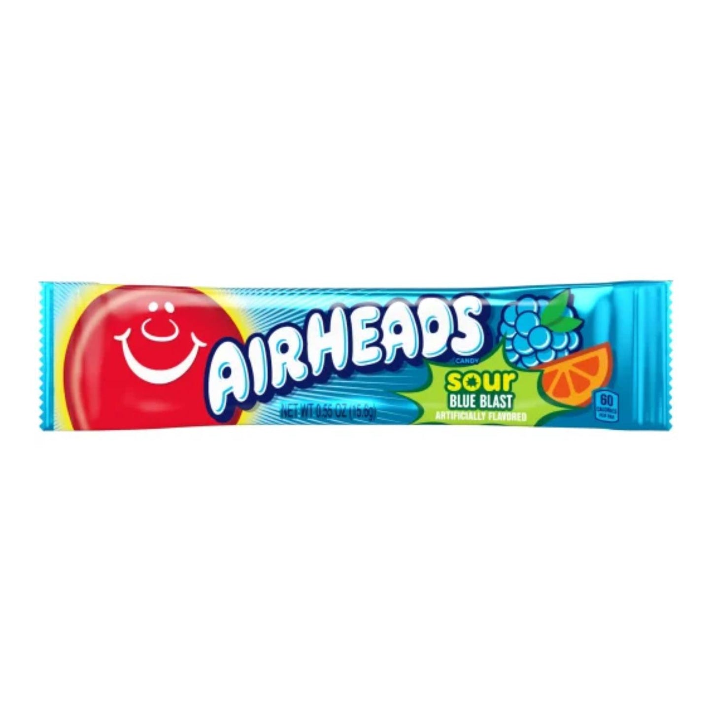 Airheads Sour Blue Blast (15.6 Gram) - van Airheads - Nu voor maar €0.59 bij Mijn Snoepgoed