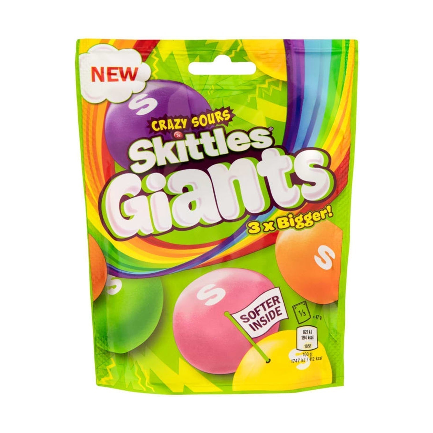 Skittles Giants Sour (132 gram) - online bestellen bij Mijn Snoepgoed!
