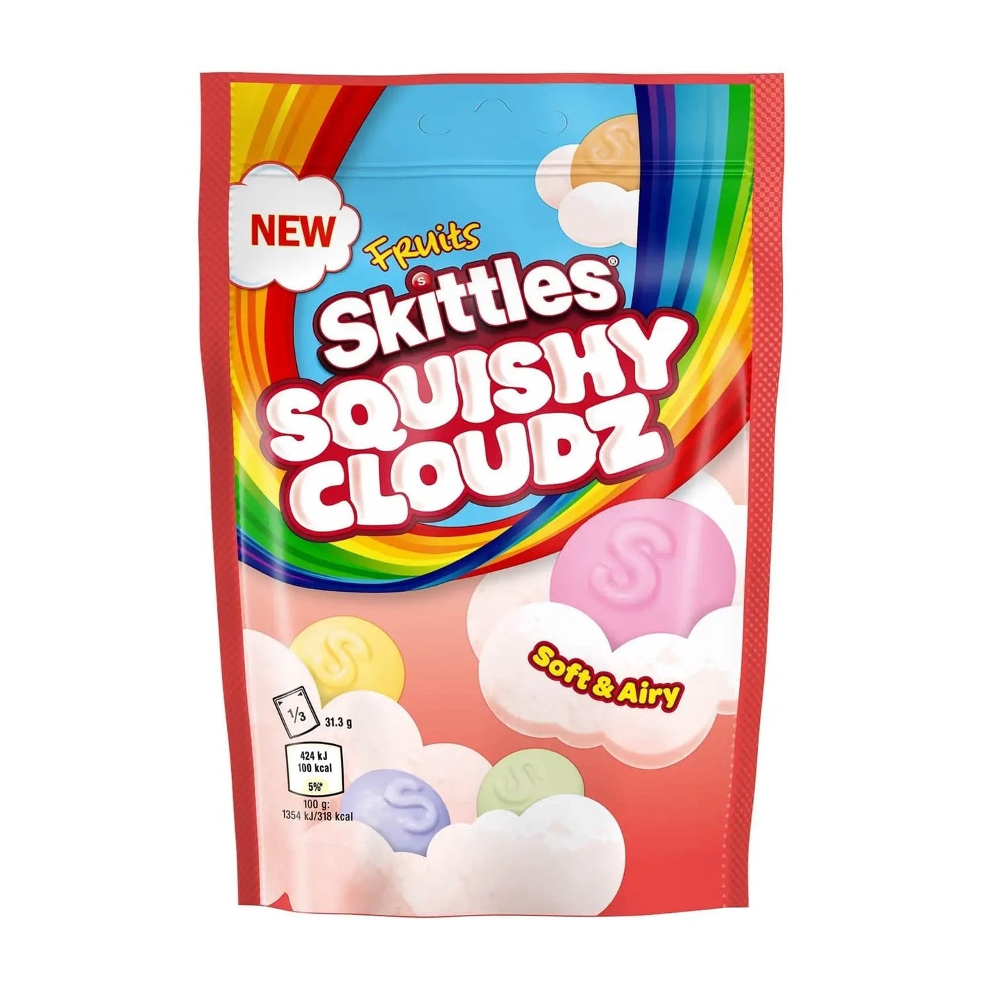 Skittles Squishy Cloudz Fruit (94 gram) - van Skittles - Nu voor maar €2.35 bij Mijn Snoepgoed