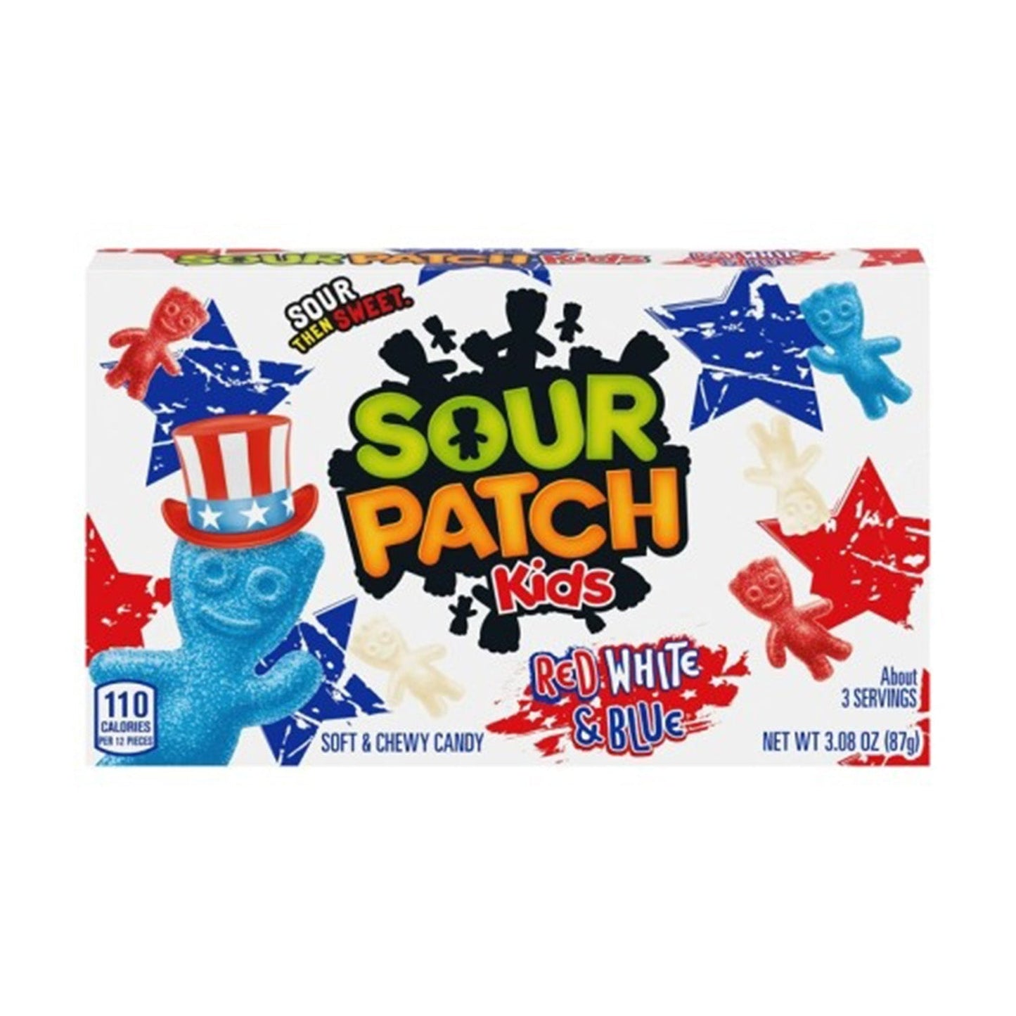 Sour Patch Kids Red White & Blue Edition (87 Gram) - van Sour Patch Kids - Nu voor maar €2.19 bij Mijn Snoepgoed