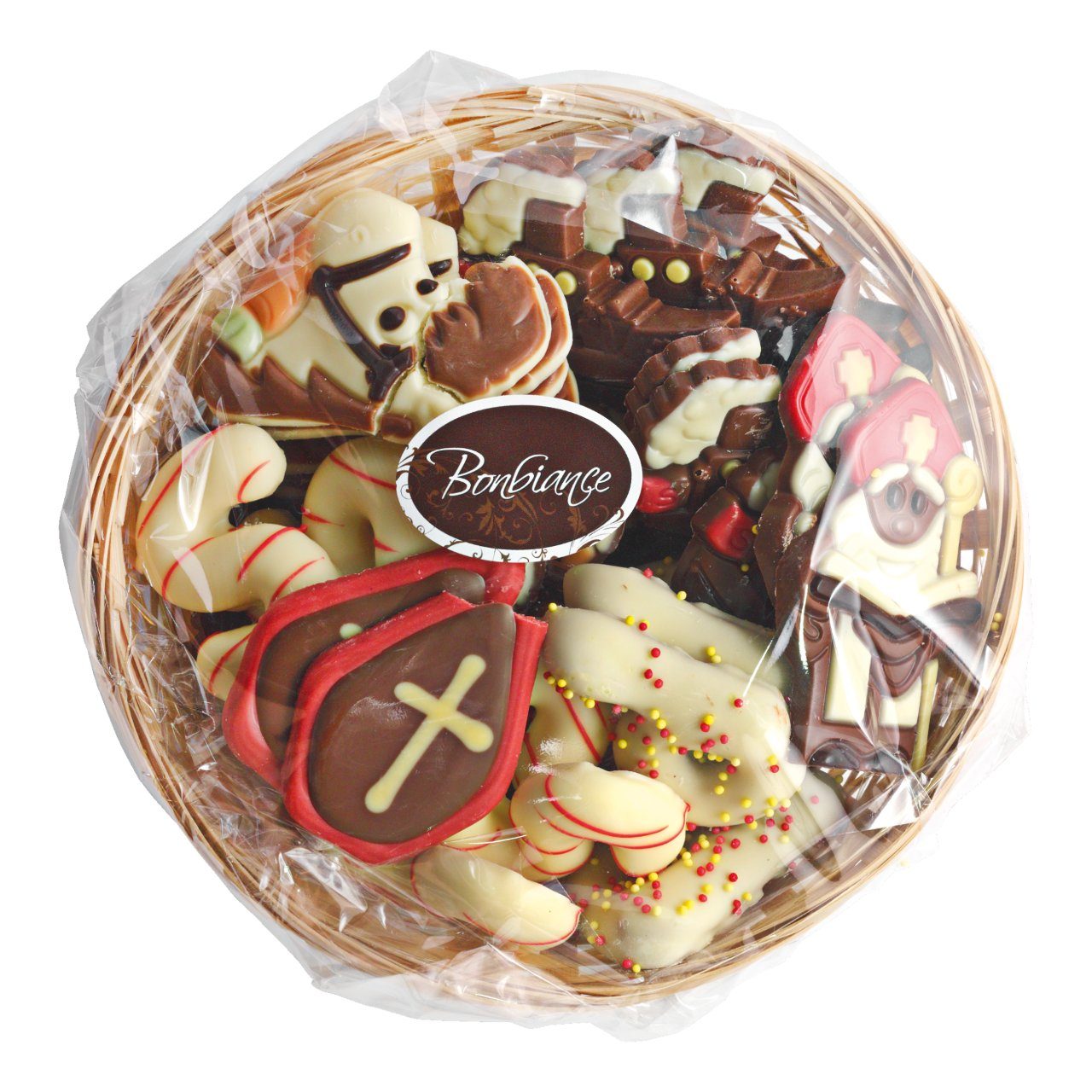 Bonbiance Mandje Sinterklaas Chocolade (500 gram) - van Bonbiance - Nu voor maar €16.95 bij Mijn Snoepgoed