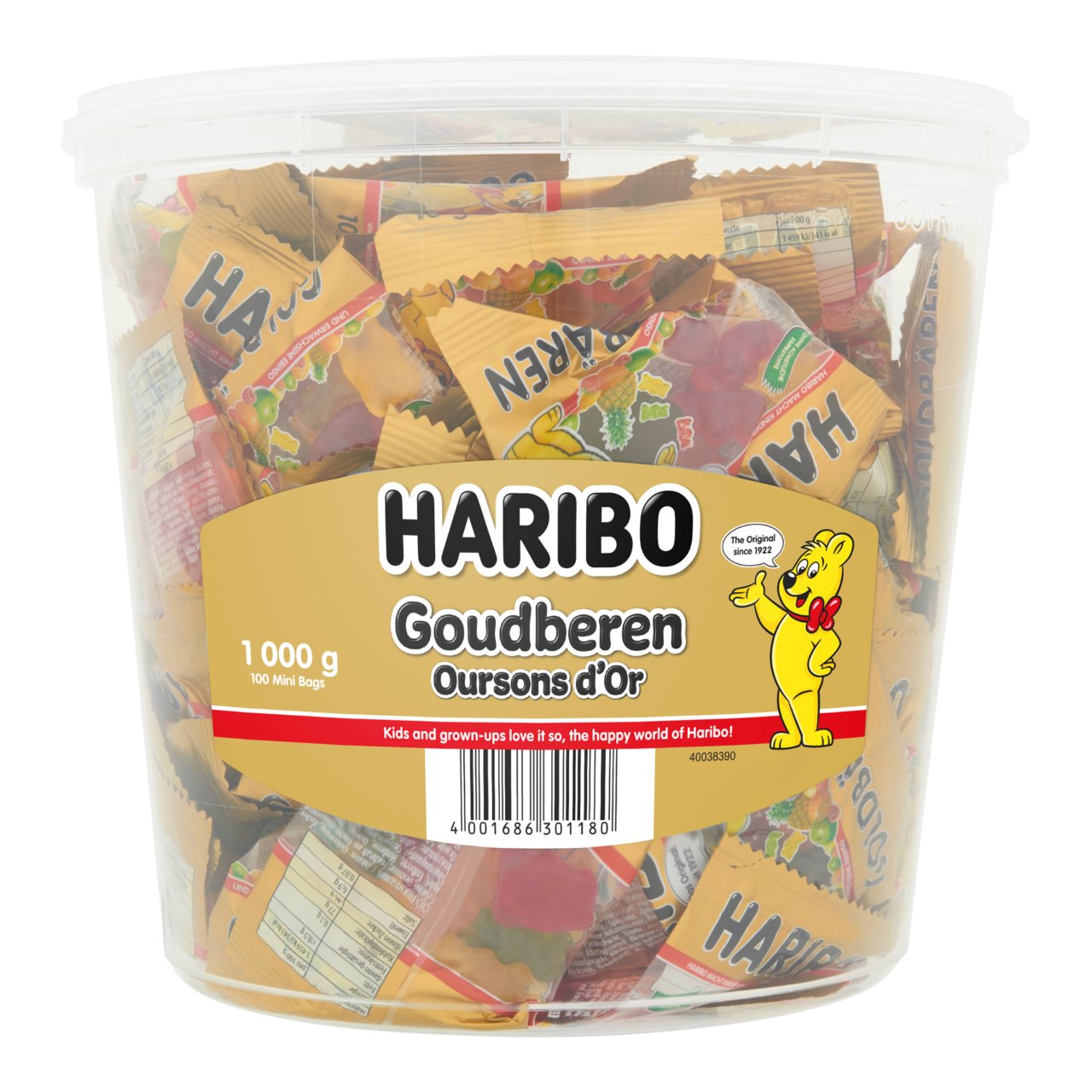 Haribo Goudbeertjes Uitdeel Silo (100 Stuks) - online bestellen bij Mijn Snoepgoed!