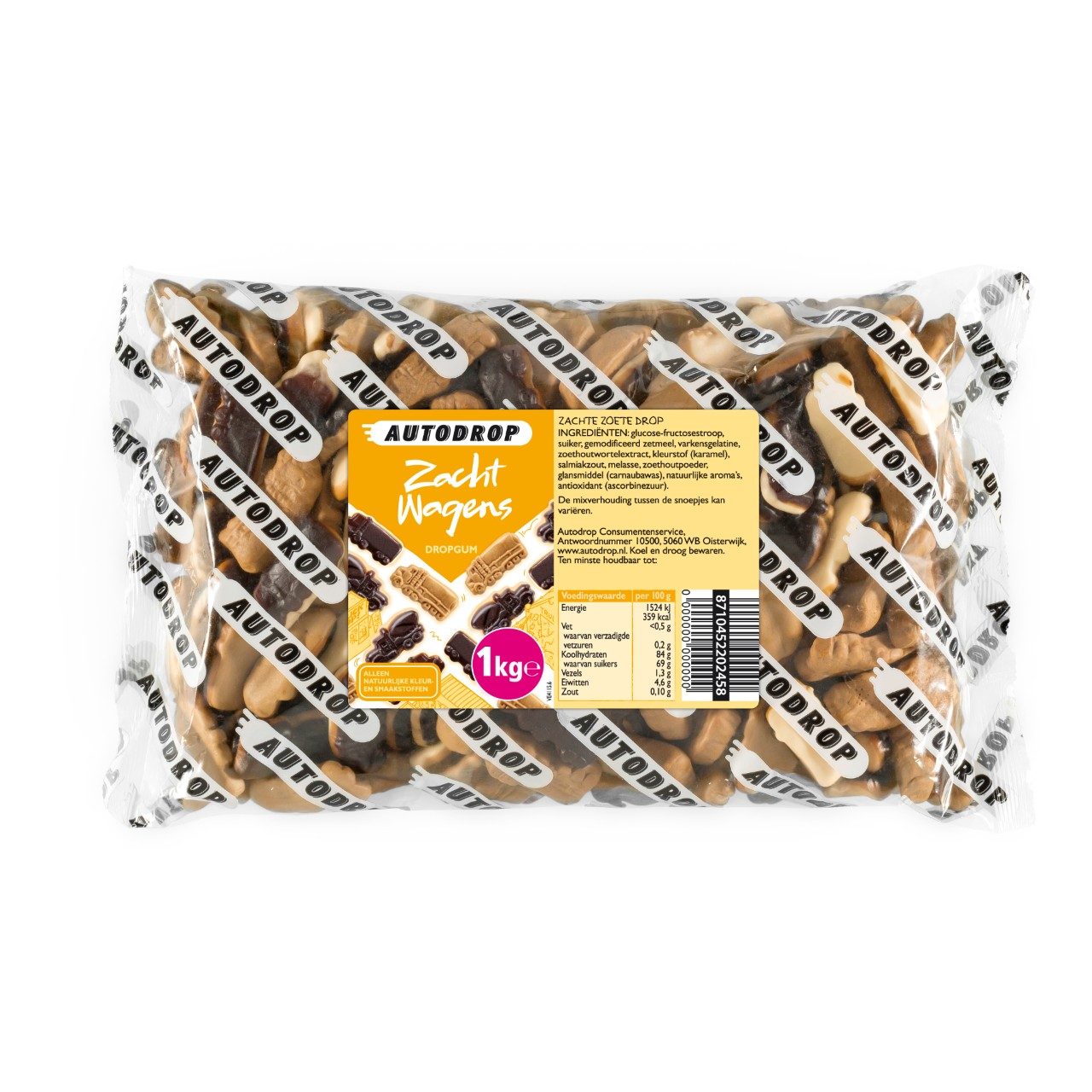 Autodrop Zachte Wagen Dropmix (1 Kilo) - van Autodrop - Nu voor maar €8.95 bij Mijn Snoepgoed