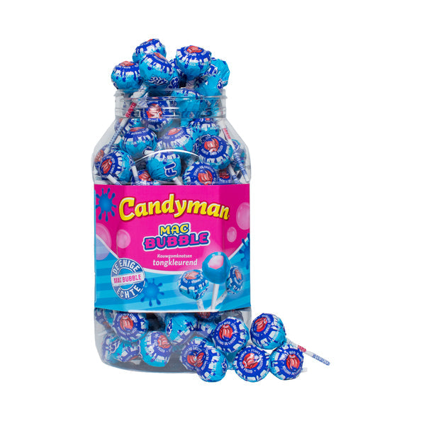 Candyman Mac Bubble Kauwgomknots Blauw (1 Stuk) - online bestellen bij Mijn Snoepgoed!