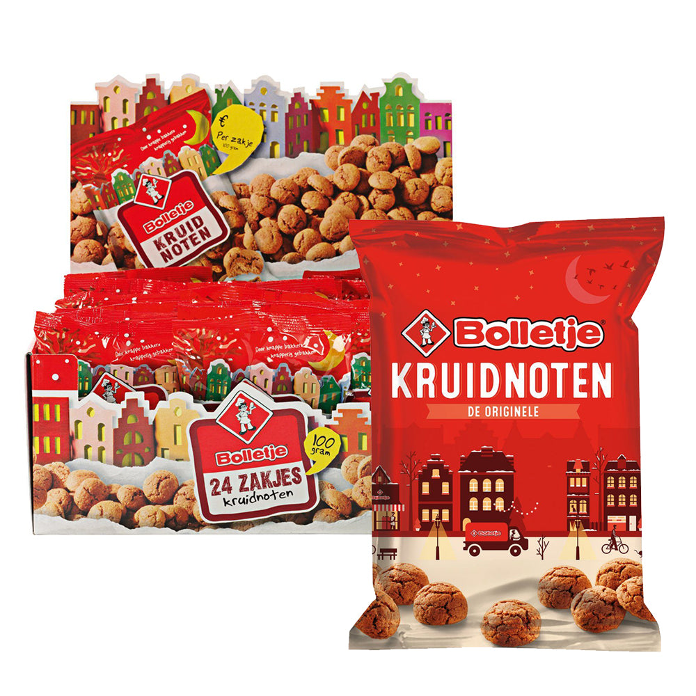 Bolletje Kruidnoten Uitdeelzakjes (24x100 gram) - van Bolletje - Nu voor maar €27.95 bij Mijn Snoepgoed
