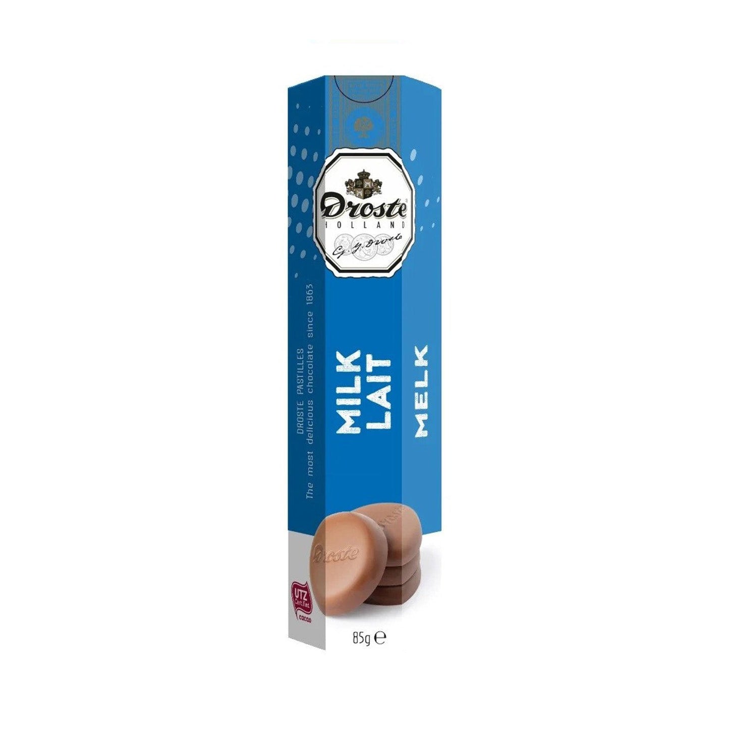 Droste Pastilles Melk (85 Gram) - van Droste - Nu voor maar €1.49 bij Mijn Snoepgoed