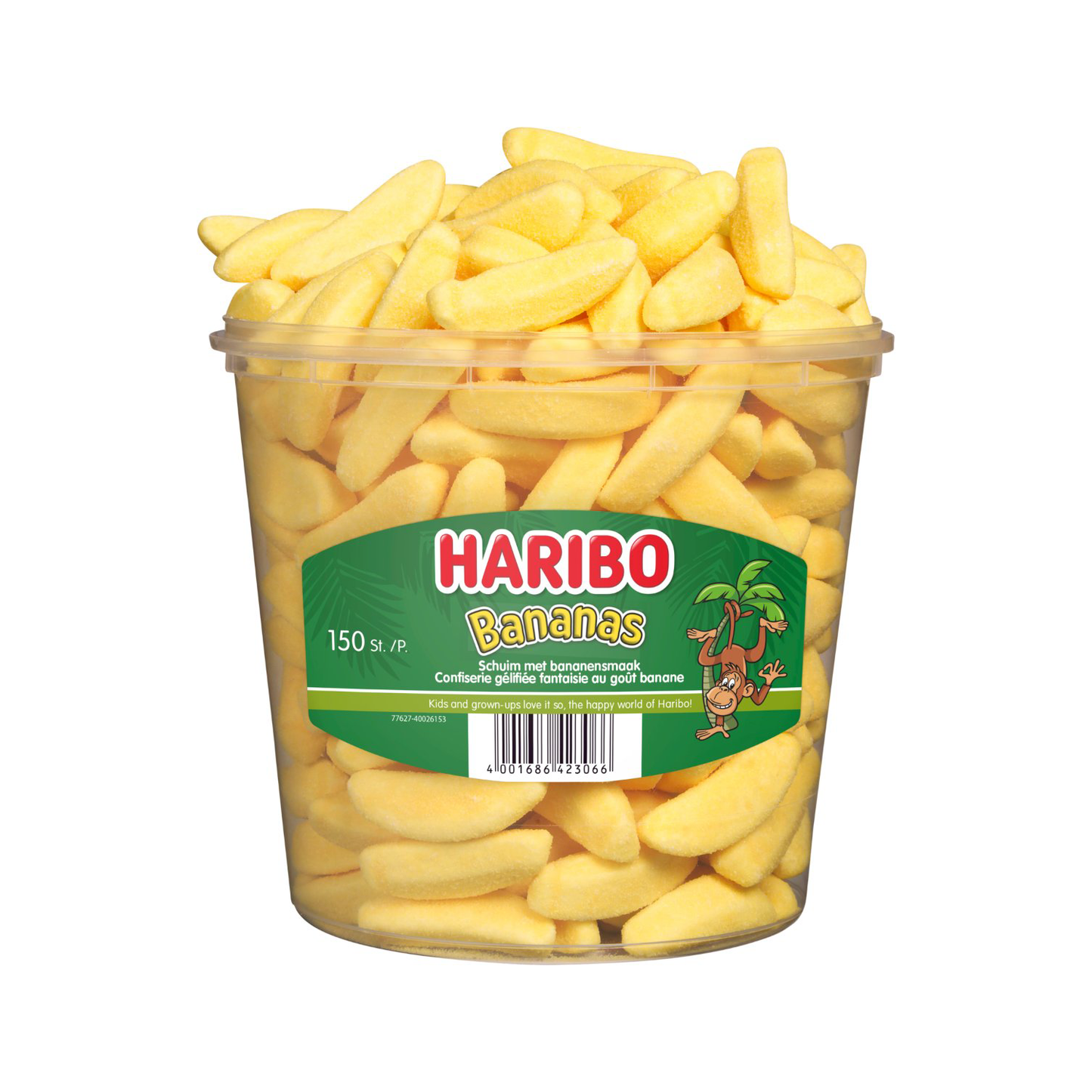 Haribo Bananen Silo (150 Stuks) - online bestellen bij Mijn Snoepgoed!