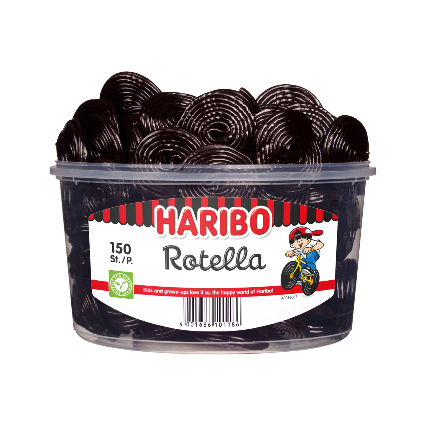 Haribo Drop Rotella Silo (150 Stuks) - online bestellen bij Mijn Snoepgoed!