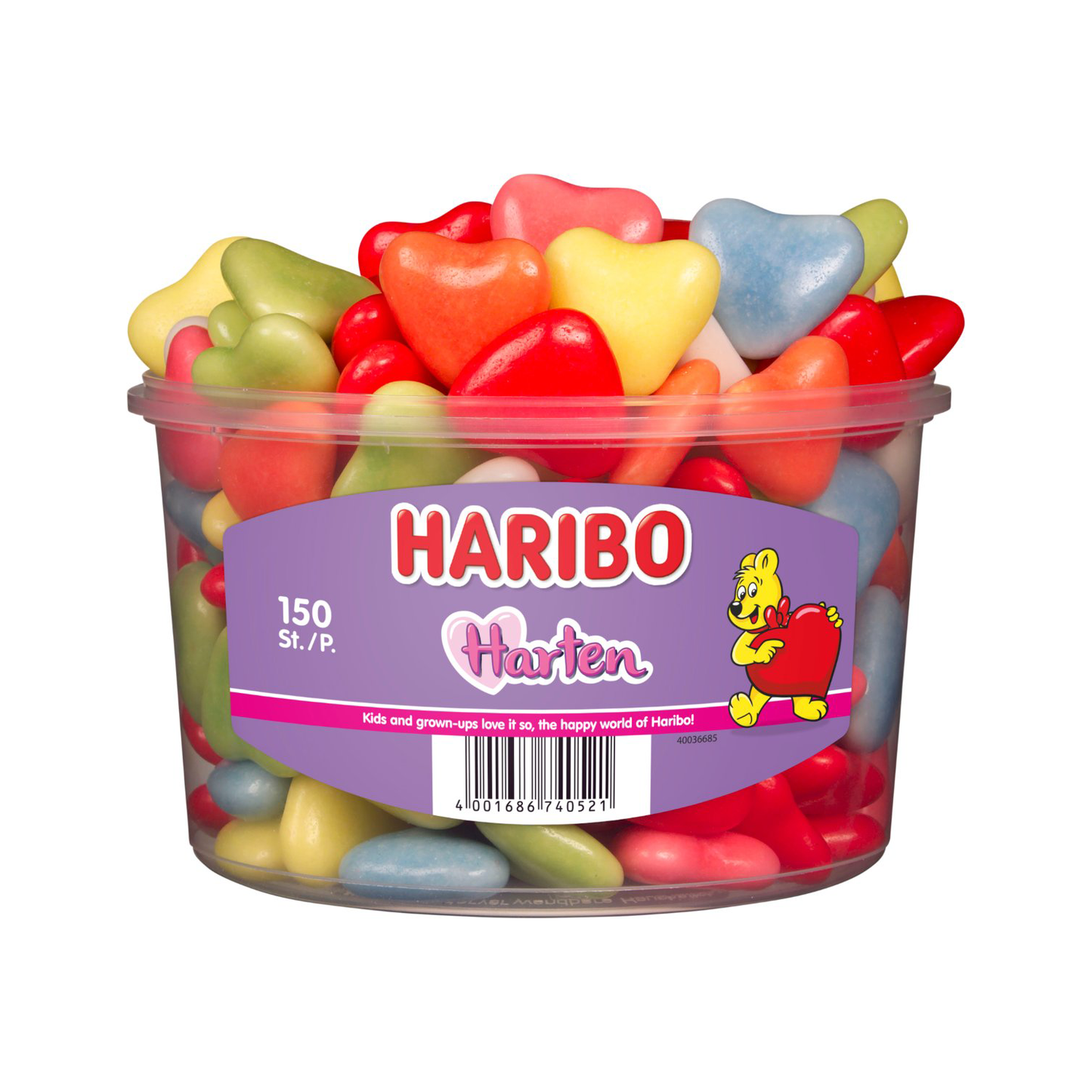 Haribo Schuimharten Silo (150 Stuks) - online bestellen bij Mijn Snoepgoed!