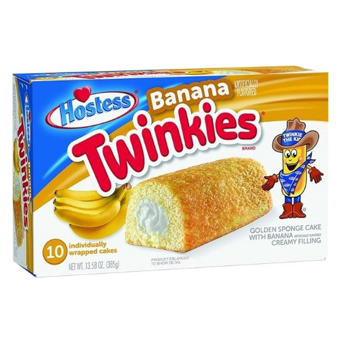 Hostess Twinkies Banana (385 gram) - van Hostess - Nu voor maar €7.50 bij Mijn Snoepgoed
