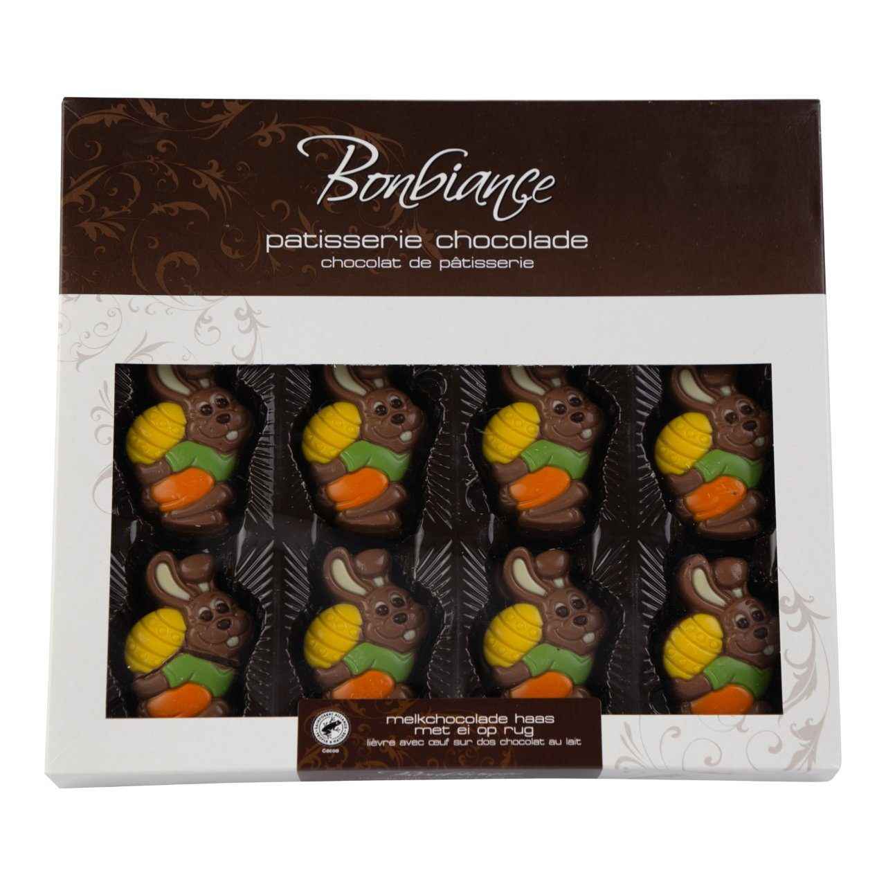 Bonbiance Haasjes Met Ei Op De Rug Melk Puur & Witte Chocolade (540 Gram)