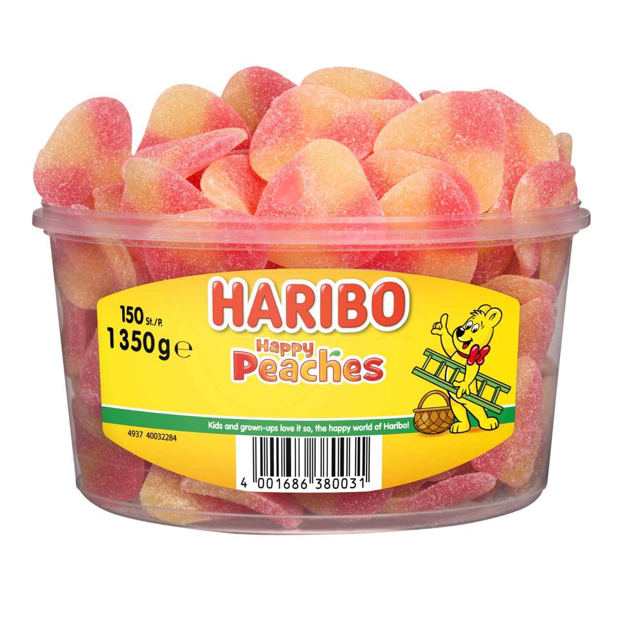 Haribo Happy Peaches Silo (150 Stuks)