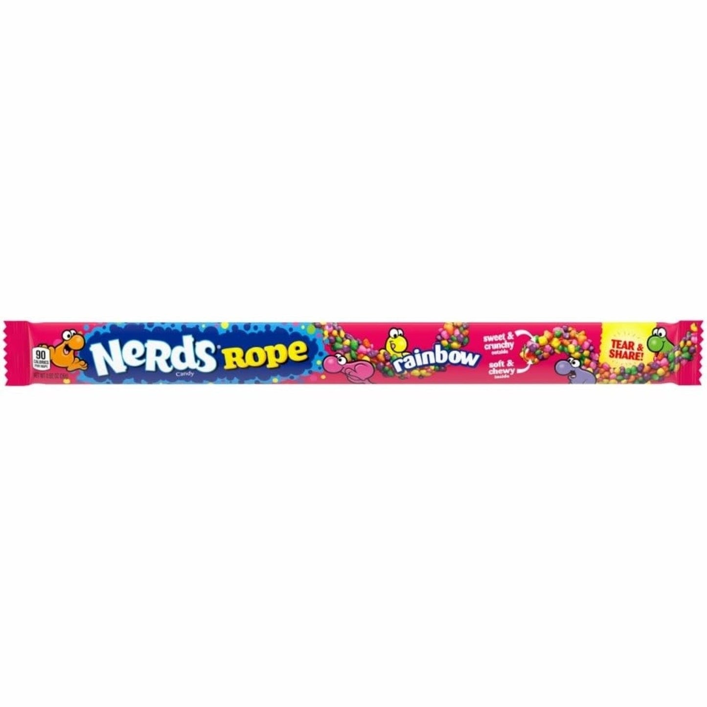 Nerds Rope Rainbow (26 gram) THT: 11-2023 - van Nerds - Nu voor maar €0.89 bij Mijn Snoepgoed