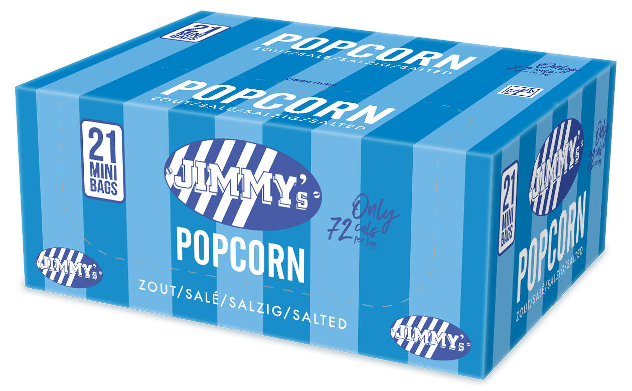 JIMMY's Popcorn Zout Mini Bag (21x27 Gram) - van Jimmy's - Nu voor maar €11.95 bij Mijn Snoepgoed