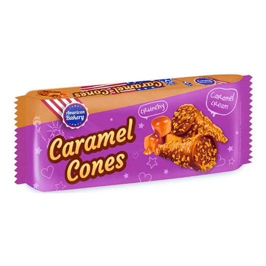 American Bakery Caramel Cones (112 Gram) - van American Bakery - Nu voor maar €1.89 bij Mijn Snoepgoed