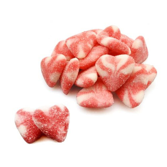 Dulce Plus Gesuikerde Rode Aardbei Twist Hartjes