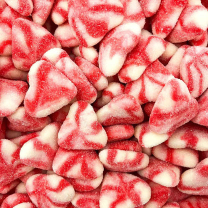 Dulce Plus Gesuikerde Rode Aardbei Twist Hartjes