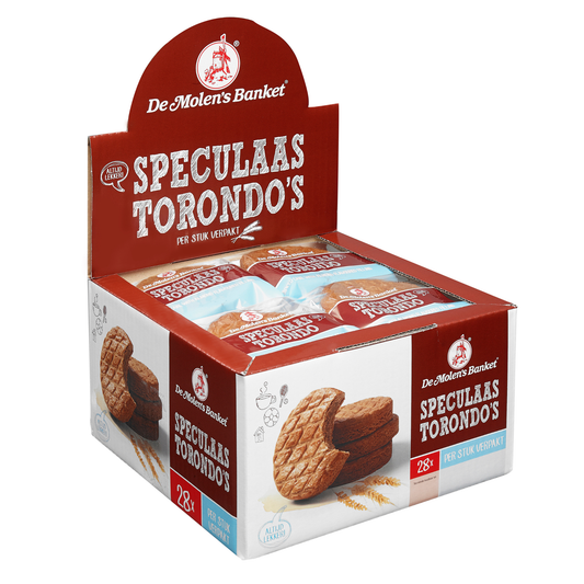 De Molen's Banket Speculaas Torondo's Koeken (28 x 65 Gram)
