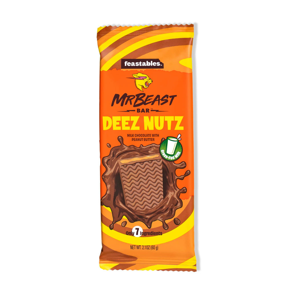Mr. Beast Feastables Deez Nutz Chocolade (60 Gram) - van Mr. Beast Feastables - Nu voor maar €4.75 bij Mijn Snoepgoed
