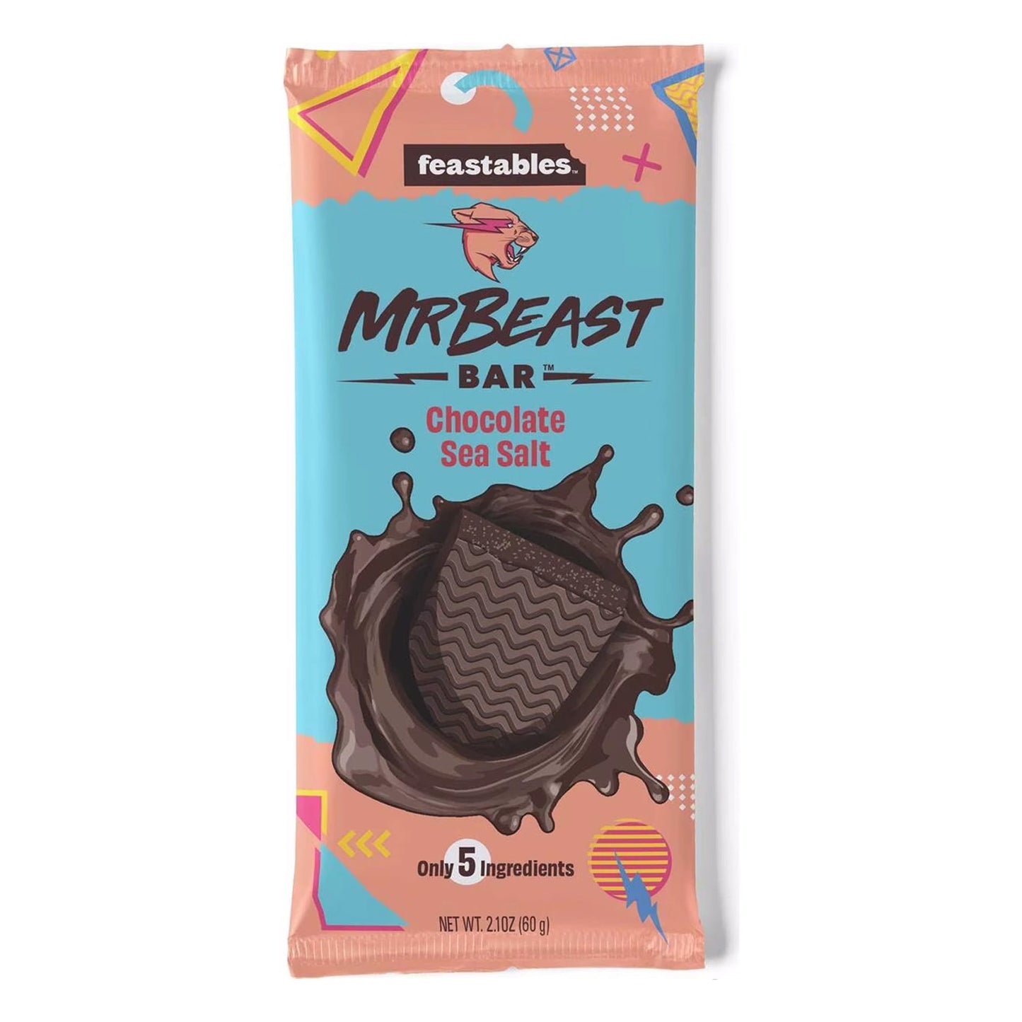 Mr. Beast Feastables Chocolade Zee Zout (60 Gram) - van Mr. Beast Feastables - Nu voor maar €4.75 bij Mijn Snoepgoed