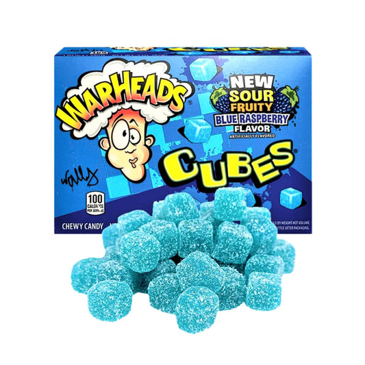 Warheads Cubes Blue Raspberry (85 Gram) - van Warheads - Nu voor maar €2.15 bij Mijn Snoepgoed