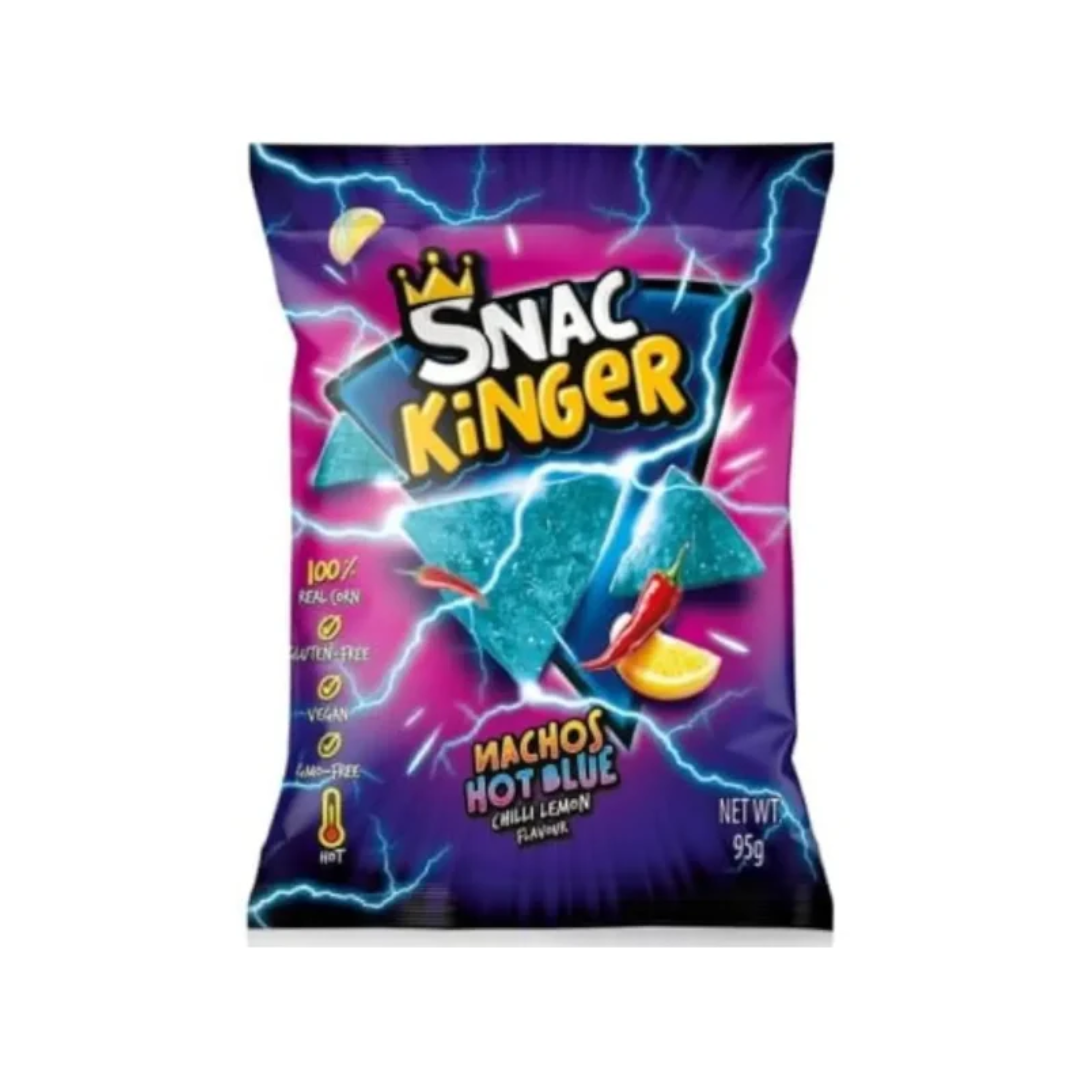 SnacKinger Nacho Chips Hot Blue (95g) - van SnacKinger - Nu voor maar €3.25 bij Mijn Snoepgoed