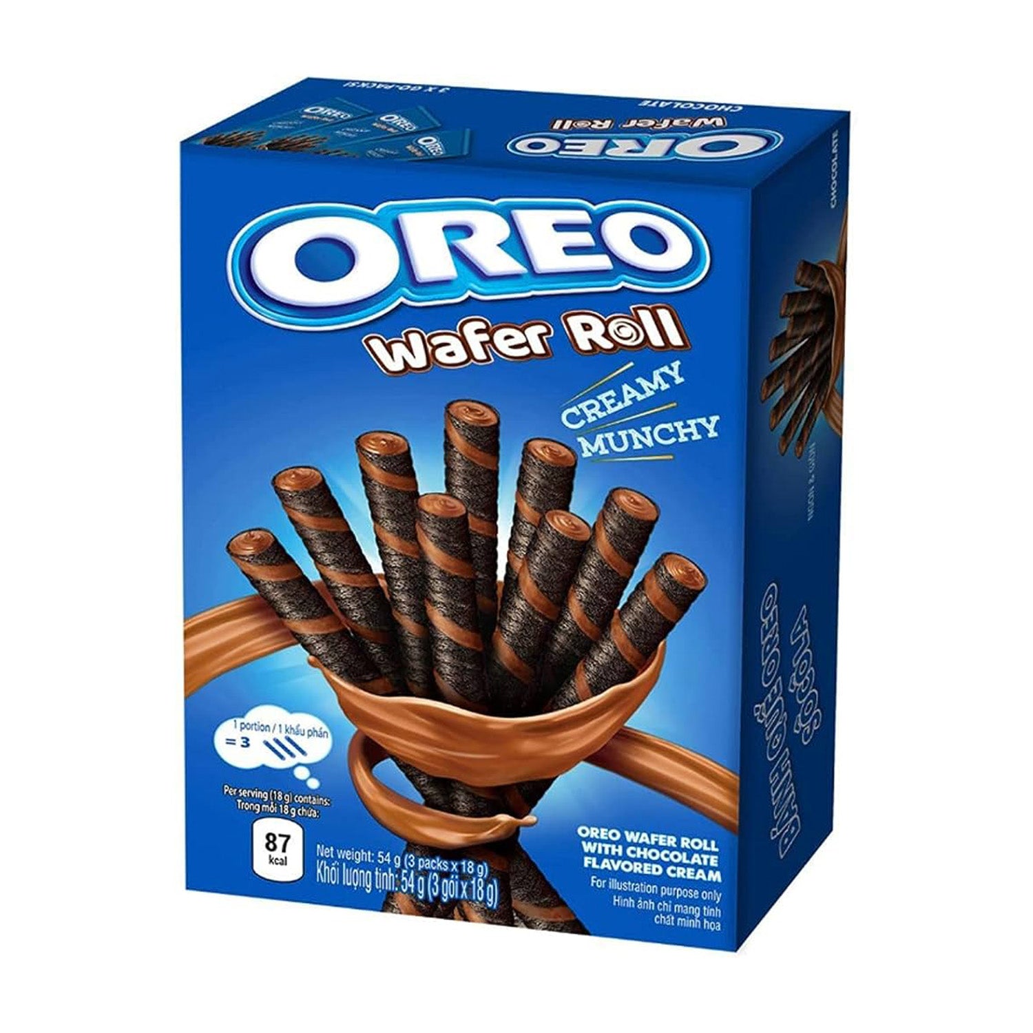 Oreo Wafer Roll Chocolate (54 gram) - van Oreo - Nu voor maar €1.95 bij Mijn Snoepgoed