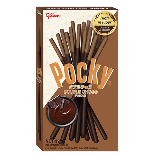 Pocky Double Chocolate (47 Gram) THT: 26-08-2024 - van Glico - Nu voor maar €1.35 bij Mijn Snoepgoed