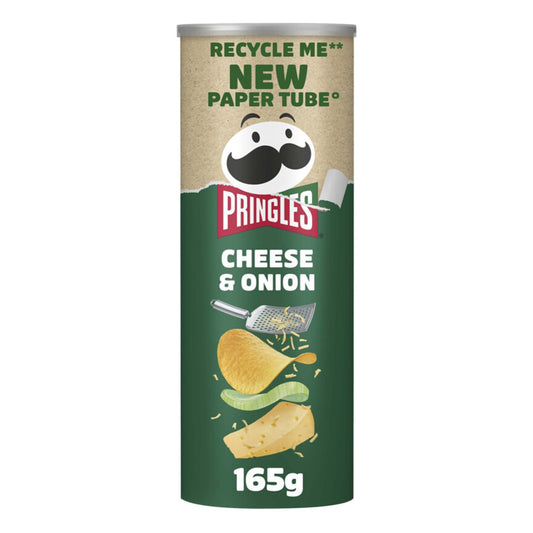 Pringles Cheese & Onion (165 Gram) - van Pringles - Nu voor maar €2.49 bij Mijn Snoepgoed