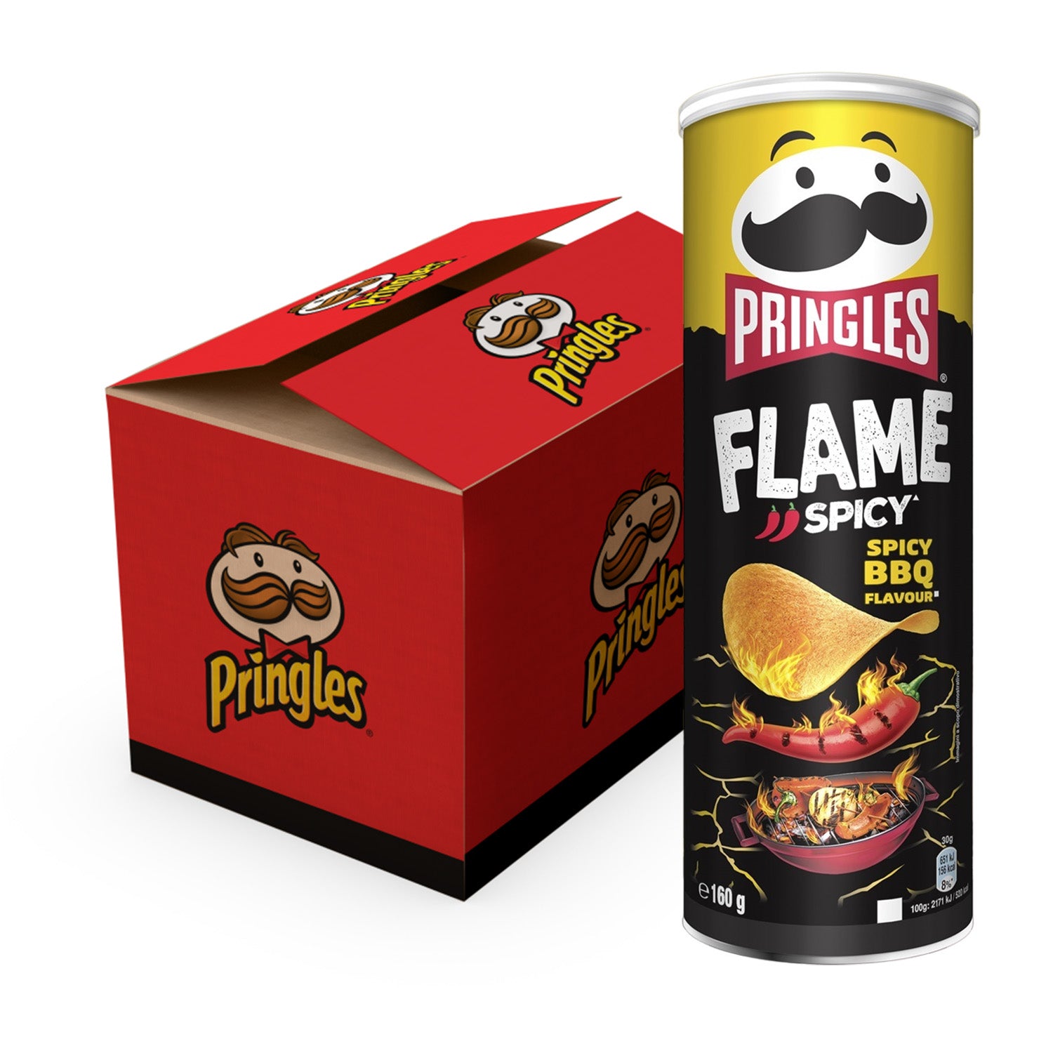 Pringles Flame Spicy BBQ (160 Gram) - van Pringles - Nu voor maar €2.39 bij Mijn Snoepgoed