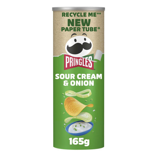 Pringles Sour Cream & Onion (165 Gram) - van Pringles - Nu voor maar €2.49 bij Mijn Snoepgoed