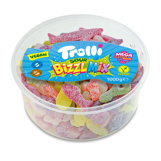 Trolli Sour Bizzl Mix Silo (1 Kilo) - van Trolli - Nu voor maar €8.95 bij Mijn Snoepgoed