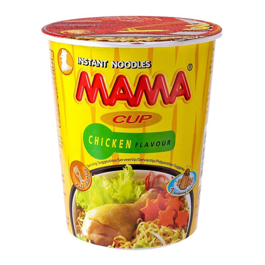 Mama Instant Cup Noedels Kippenvlees Smaak (70 Gram) - van MAMA - Nu voor maar €0.50 bij Mijn Snoepgoed