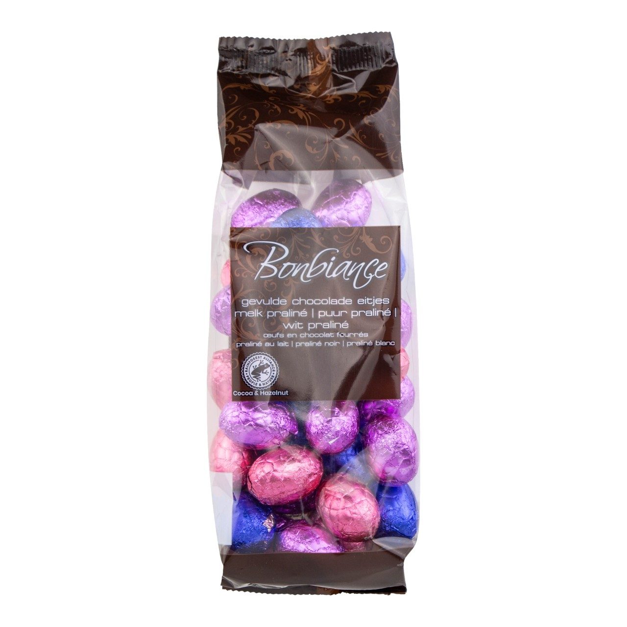 Bonbiance Chocolade Praline Eitjes Melk, Wit & Puur (200 Gram) - van Bonbiance - Nu voor maar €4.59 bij Mijn Snoepgoed