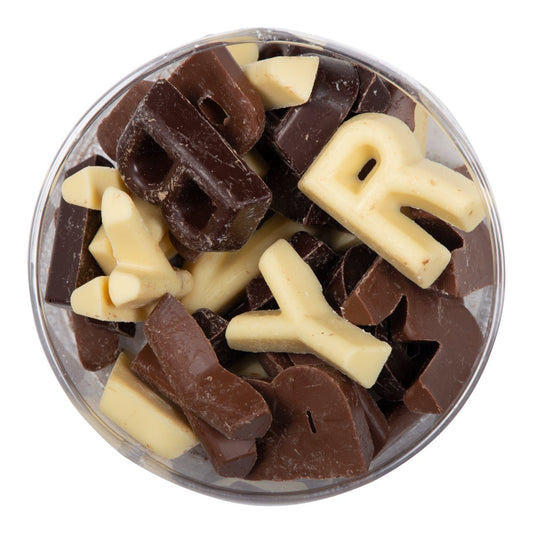 Bonbiance Chocolade Lettertjes Mix (250 Gram) - van Bonbiance - Nu voor maar €6.95 bij Mijn Snoepgoed