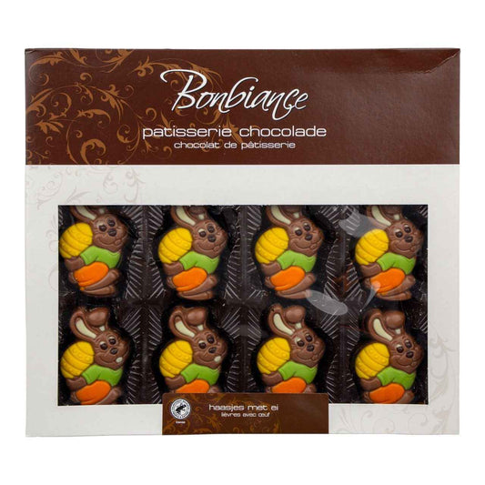 Bonbiance Haasjes Met Ei Op De Rug Melk Puur & Witte Chocolade (540 Gram)