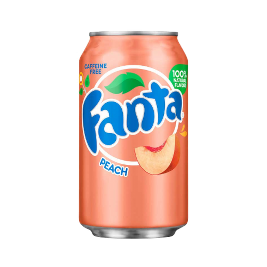 Fanta Peach (355 ml) THT: 06-05-2024 - van Fanta - Nu voor maar €1.15 bij Mijn Snoepgoed