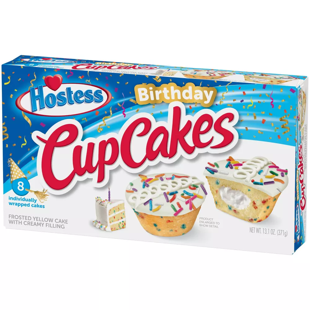 Hostess Birthday Cupcakes (371 Gram) - van Hostess - Nu voor maar €7.50 bij Mijn Snoepgoed