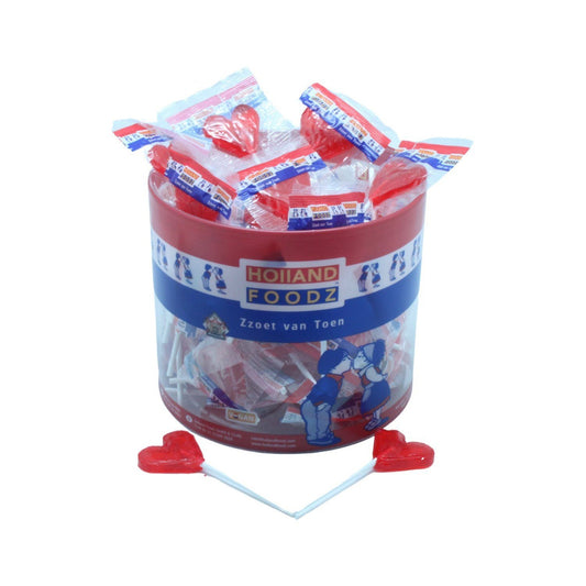 Holland Foodz Hartlolly Silo (75x8 Gram) - van Holland Foodz - Nu voor maar €11.95 bij Mijn Snoepgoed