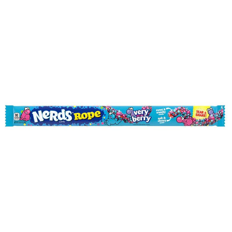 Nerds Rope Very Berry (26 gram) - van Nerds - Nu voor maar €1.49 bij Mijn Snoepgoed