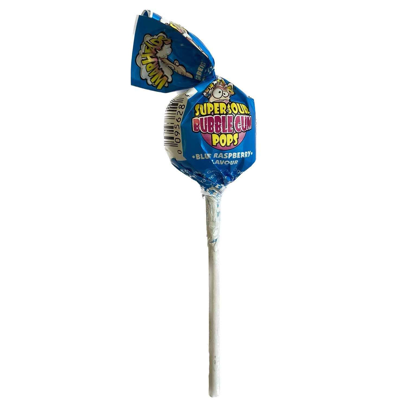 Warhead Super Sour Bubble Gum Pops Blue Raspberry (21 Gram) Mijn