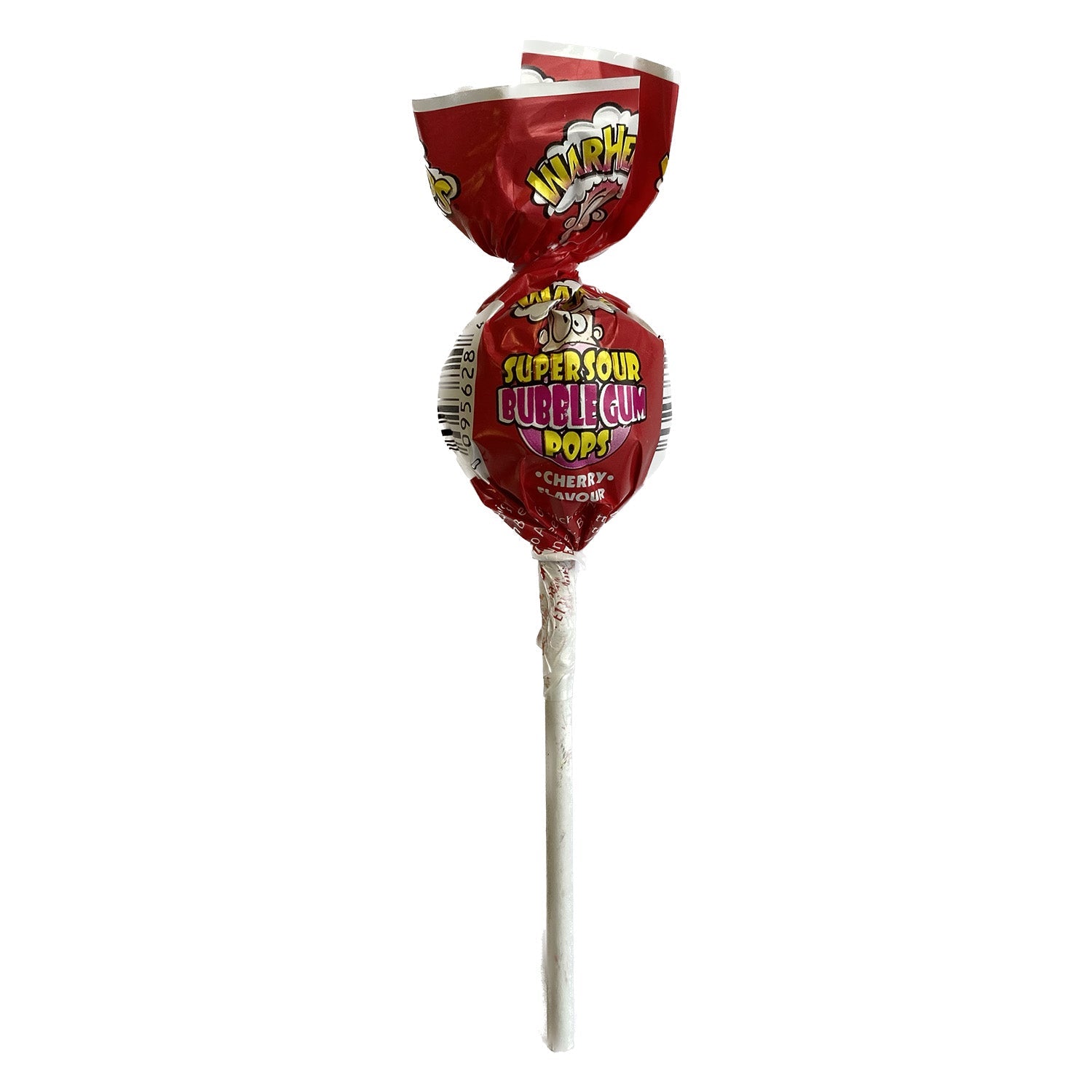 Warhead Super Sour Bubble Gum Pops Cherry (21 Gram) - van Warheads - Nu voor maar €0.30 bij Mijn Snoepgoed
