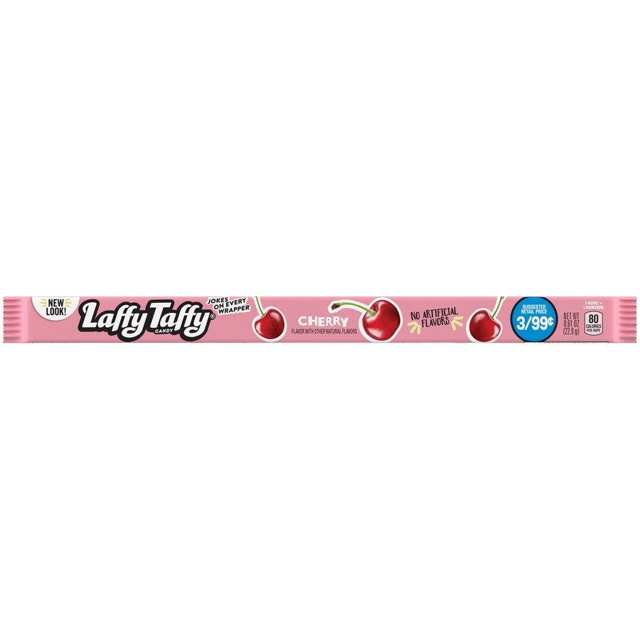 Laffy Taffy Cherry (23 gram) THT: 01-01-2024 - van Laffy Taffy - Nu voor maar €0.24 bij Mijn Snoepgoed