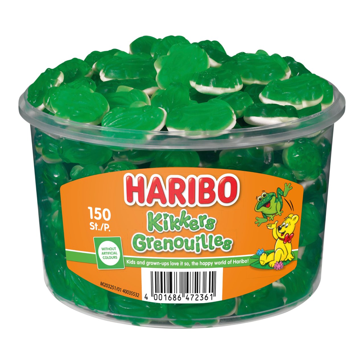 Haribo Kikkers Silo (150 Stuks) - van Haribo - Nu voor maar €11.95 bij Mijn Snoepgoed